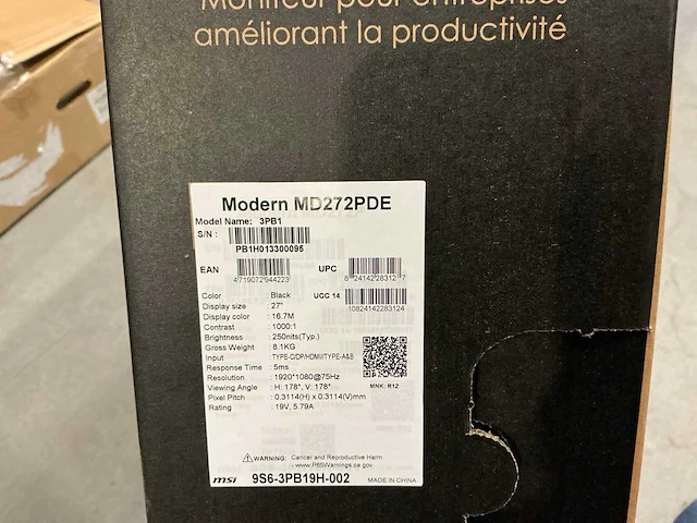 Msi modern md272pde monitor - afbeelding 3 van  3