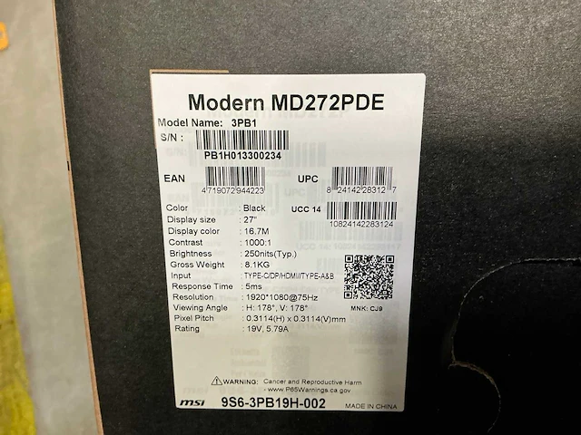 Msi modern md272pde monitor - afbeelding 3 van  3