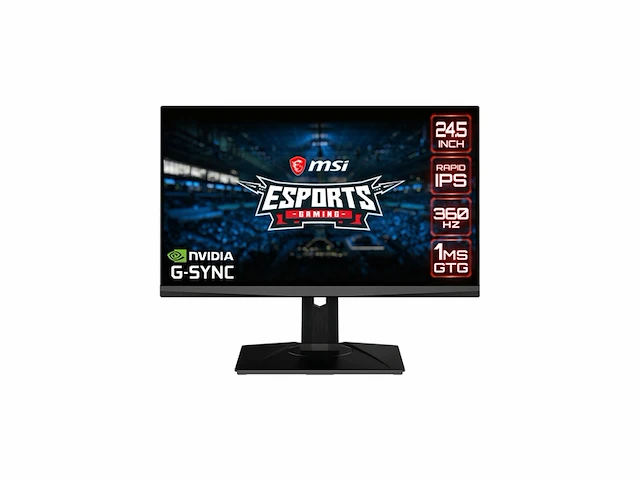 Msi oculux nxg253rde 245 inch fhd esports gaming monitor 1920x1080 rapid ipspaneel 360 hz/1 ms gtg gsync hdr mystic light - afbeelding 1 van  5
