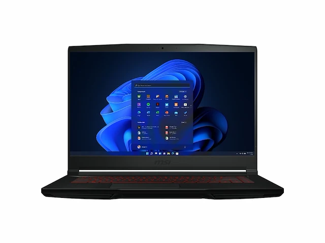 Msi thin gf63 gaming laptop - intel core i5-12450h - 16gb - 512gb ssd - nvidia® geforce® rtx 4050 qwerty zwart - afbeelding 1 van  1