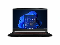 Msi thin gf63 gaming laptop - intel core i5-12450h - 16gb - 512gb ssd - nvidia® geforce® rtx 4050 qwerty zwart - afbeelding 1 van  1