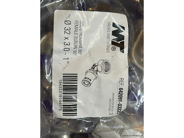 Mt codo membra 90 femal elbow 90 - 32x3.0 - afbeelding 2 van  3