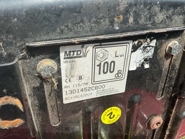 Mtd rh115/76 zitmaaier - afbeelding 4 van  12