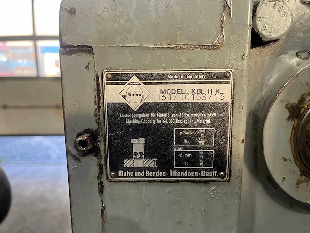 Mubea - 1966 - kbl 11 n - ponsmachine - afbeelding 7 van  7