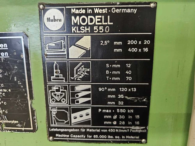 Mubea - 1980 - klsh 550 - pons- en knipmachine - afbeelding 6 van  7