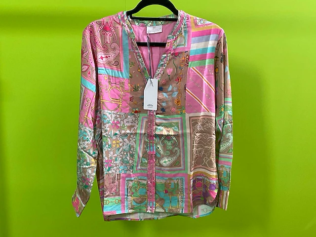 Mucho gusto zijden blouse dames s (12x) - afbeelding 1 van  4