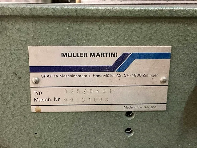 Müller martini 335 verzamelhechtlijn - afbeelding 58 van  63