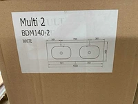 Multi 2 bdm 140-2 wastafel dubbel (3x) - afbeelding 1 van  2