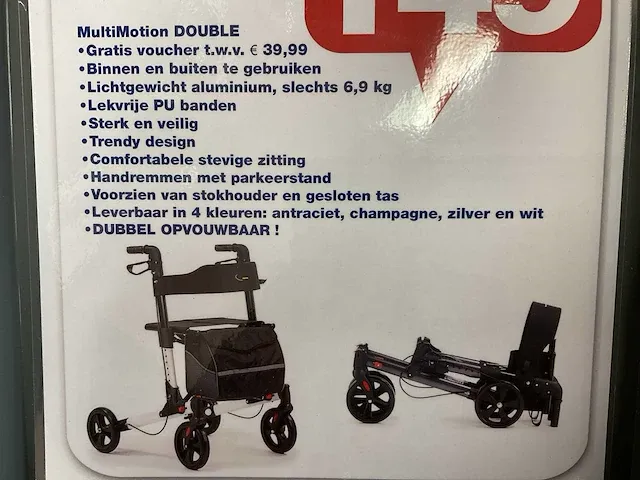 Multi motion double rollator - afbeelding 8 van  17