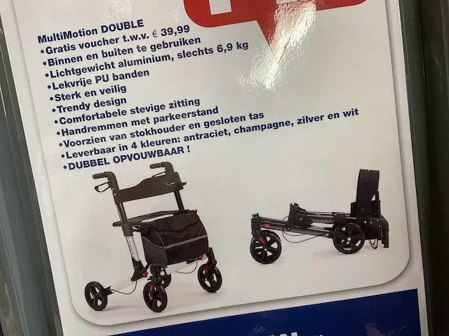 Multi motion double rollator - afbeelding 9 van  17