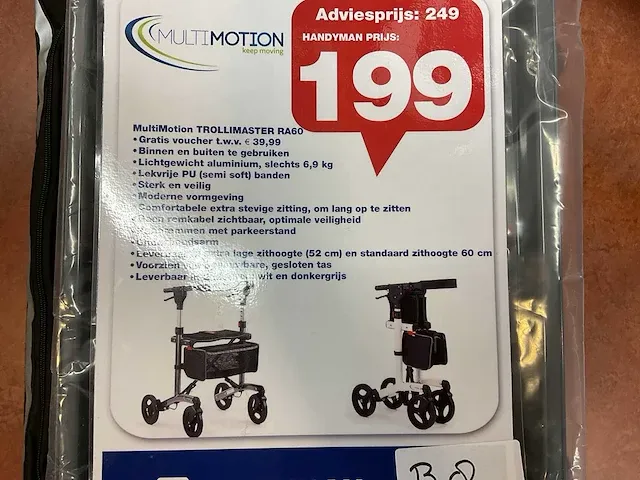 Multi motion trollimaster ra60 rollator - afbeelding 5 van  17