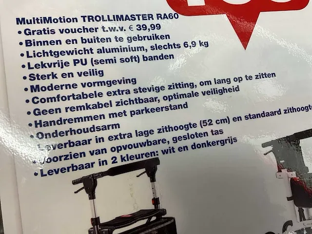 Multi motion trollimaster ra60 rollator - afbeelding 6 van  17