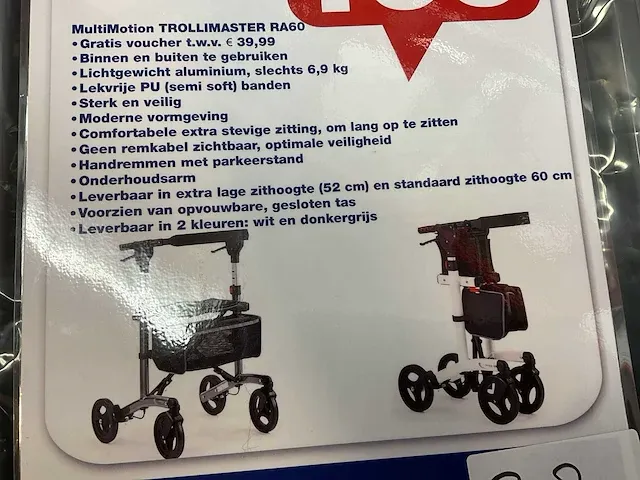 Multi motion trollimaster ra60 rollator - afbeelding 7 van  17
