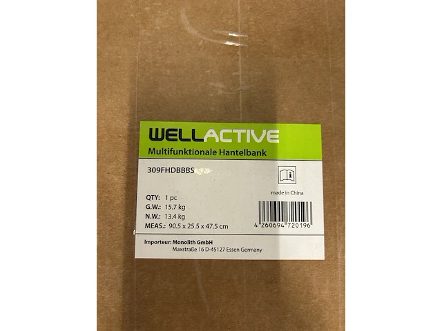 Multifunctionele halterbank wellactive - afbeelding 1 van  3