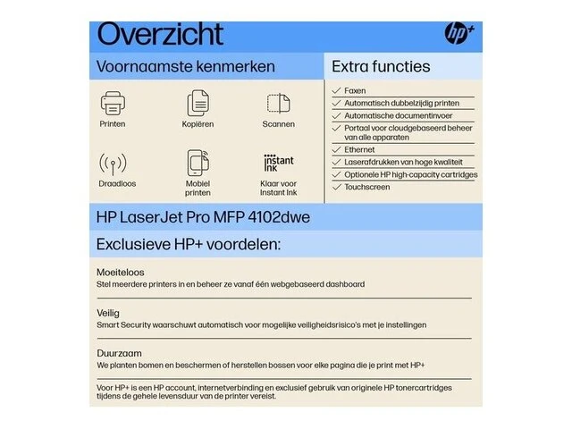 Multifunctionele laser lj 4102dwe hp - afbeelding 3 van  3