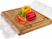 Multifunctionele snijplank met 7 stapelbare voorraaddozen meateor - afbeelding 1 van  7