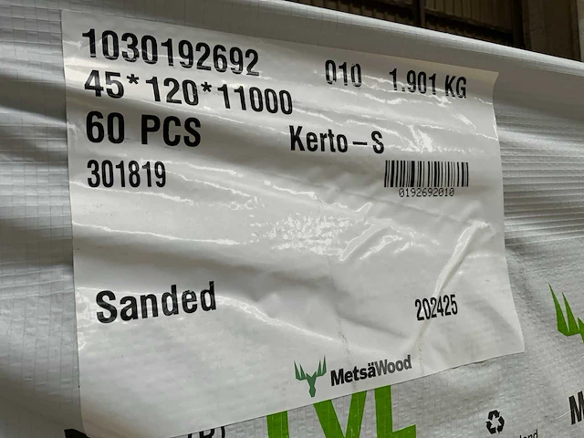 Multiplex lvl balk 120x45x11000mm (120x) - afbeelding 4 van  4
