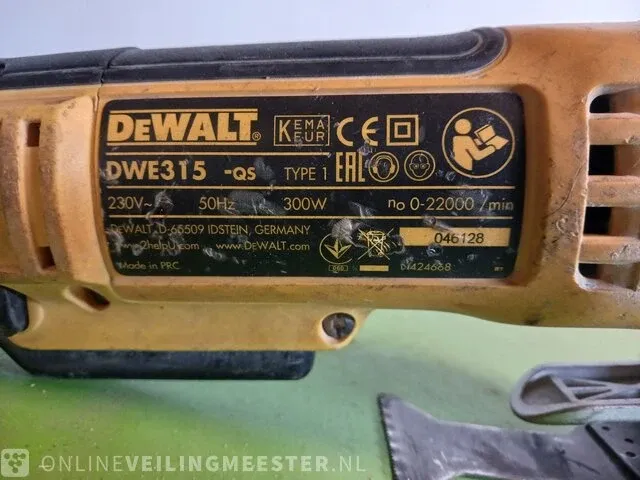 Multitool dewalt, dwe315 - afbeelding 4 van  6