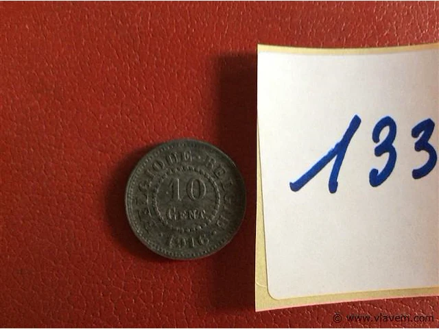 Munt belgië 10 cent 1916 - afbeelding 1 van  2