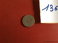 Munt belgië 10ct 1863 - afbeelding 2 van  2