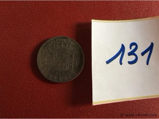Munt belgië 2fr 1866 - afbeelding 1 van  2