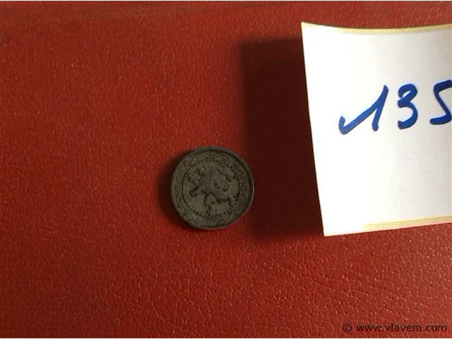 Munt belgië 5ct 1916 - afbeelding 2 van  2