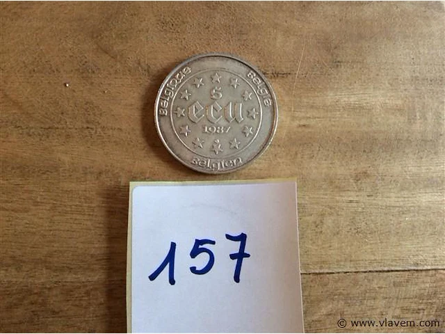 Munt belgië ecu 1987 - afbeelding 1 van  2