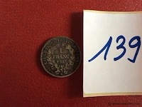 Munt fr 1fr 1887 - afbeelding 1 van  2