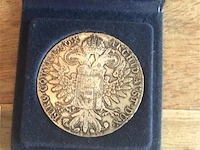 Munt maria theresia zilver thaler 1780 in etui - afbeelding 2 van  2