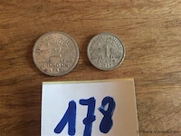 Munten frankrijk 1 & 2 fr - afbeelding 1 van  2