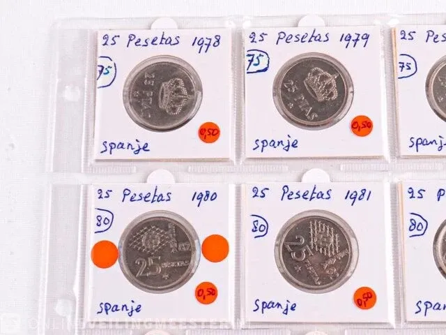 Muntencollectie spanje - afbeelding 16 van  20