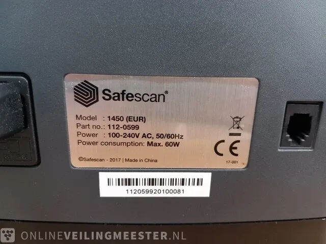 Muntenteller safescan, 1450 (eur), bouwjaar 2017 - afbeelding 8 van  8
