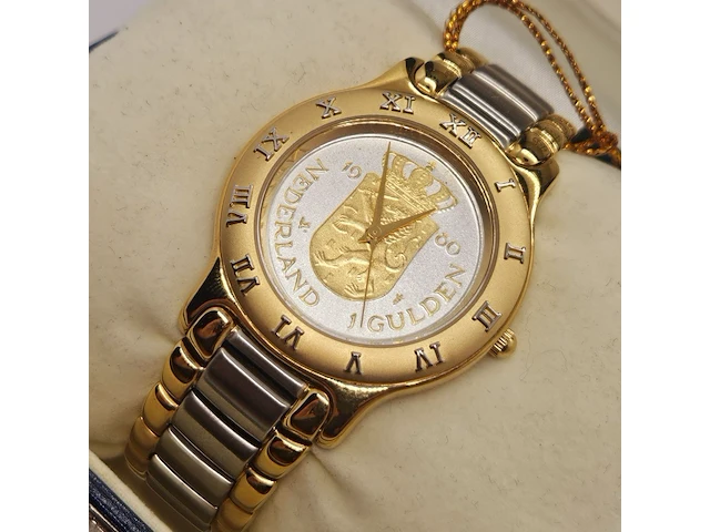 Muntpost coinwatch - 1 gulden nederland - two tone herenhorloge - afbeelding 3 van  9