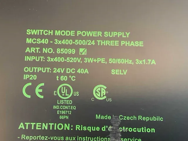 Murr elektronik mcs40-3x400-500/24 power supply (3x) - afbeelding 3 van  16