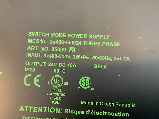 Murr elektronik mcs40-3x400-500/24 power supply (3x) - afbeelding 13 van  16