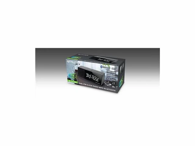 Muse m-172 dbt bluetooth dab+ wekkerradio zwart - afbeelding 3 van  4