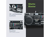 Muse m-380gb ghettoblaster met, fm, cd, cassette, usb, sd, 80 watt - afbeelding 4 van  6