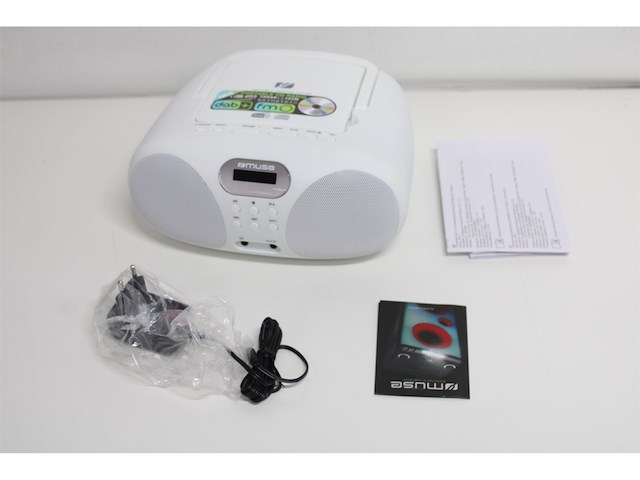 Muse md-208dbw draagbare stereo radio cd speler met dab+ en fm wit - afbeelding 4 van  4