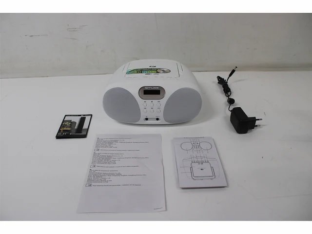 Muse md208 dbw draagbare dab+ radio cdspeler wit - afbeelding 4 van  4