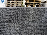 Muurblokken van beton - kleur zwart - 15x15x60cm - 42 stuks - afbeelding 1 van  2