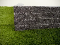 Muurblokken van beton - kleur zwart - 6x10x30cm - 300 stuks - afbeelding 2 van  3