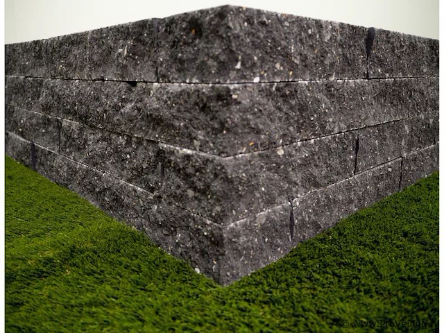 Muurblokken van beton - kleur zwart - 6x10x30cm - 300 stuks - afbeelding 3 van  3