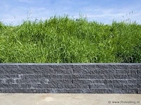 Muurblokken van beton voor de tuin - kleur antraciet - 40x15x6cm - 192 stuks