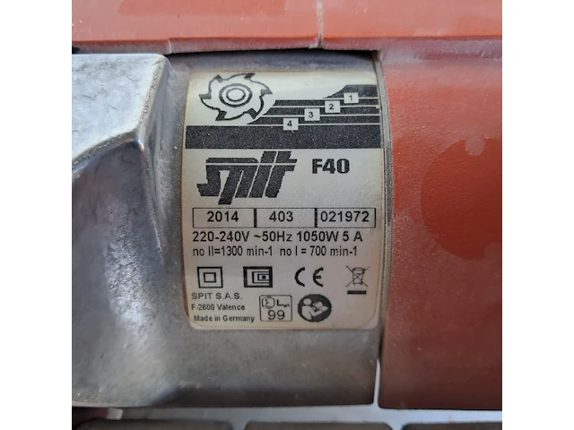 Muursleuvenfreesmachine 230v, spit, f40, 2014 - afbeelding 6 van  8