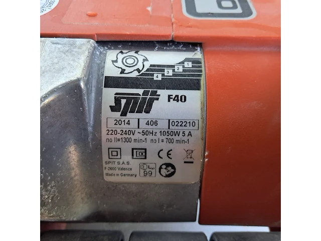 Muursleuvenfreesmachine 230v, spit, f40, 2014 - afbeelding 7 van  9