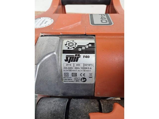 Muursleuvenfreesmachine 230v spit, f40, bouwjaar 2014 - afbeelding 4 van  6