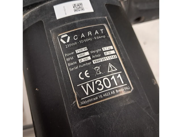 Muurzaagmachine 300mm 230v carat, w3011, bouwjaar 2016 - afbeelding 6 van  6