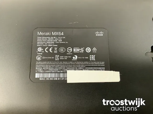 (mx64-hw) mx64 meraki cloud managed firewall (unclaimed) - afbeelding 5 van  5