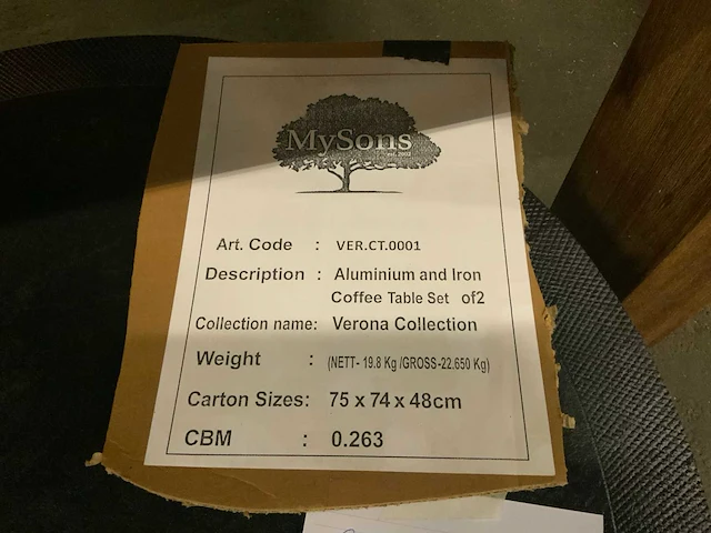 My sons verona salontafel set - afbeelding 4 van  5