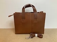 Myomy - paperbag handbag cb hunter mid brown (10x) - afbeelding 2 van  3